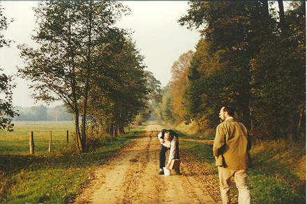Heinz mit seiner Pilze-Sammelkonstruktion